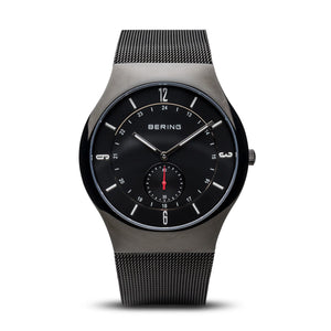 BERING Classic Polished Black Men's Watch