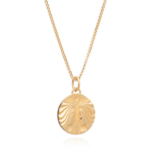 Rachel Jackson Zodiac Art Coin Necklace Gold