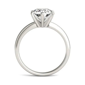14K White Gold IGI Certified G-VS Round Lab Grown Diamond Engagement Ring