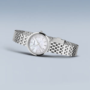 Bering Classic 26mm Polished Silver Strap Watch