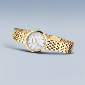 Bering Classic 26mm Polished Gold Strap Watch