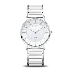 BERING Polished Silver Solar Ladies Watch 19535-754