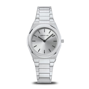 Bering Ladies Classic Polished 32mm Silver Strap Watch