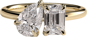 14KY 1.50ct Lab Grown Diamond Toi Et Moi Ring