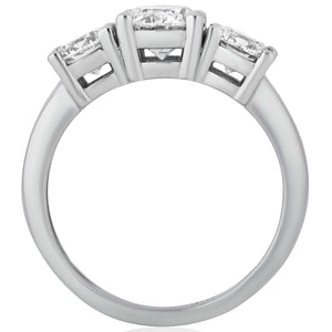 14KY Lab Grown Diamond (G-Vs) Three Stone Engagement Ring 3CTW