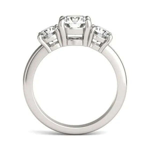 14KY Lab Grown Diamond (G-Vs) Three Stone Engagement Ring 3CTW