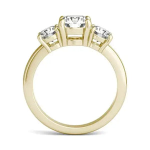 14KY Lab Grown Diamond (G-Vs) Three Stone Engagement Ring 3CTW