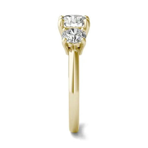 14KY Lab Grown Diamond (G-Vs) Three Stone Engagement Ring 3CTW