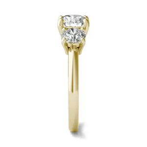 14KY Lab Grown Diamond (G-Vs) Three Stone Engagement Ring 3CTW