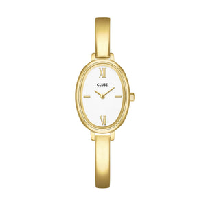 CLUSE L'Ovale Steel White/Gold Watch CW16101