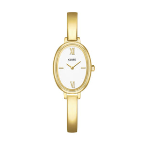 CLUSE L'Ovale Steel White/Gold Watch CW16101