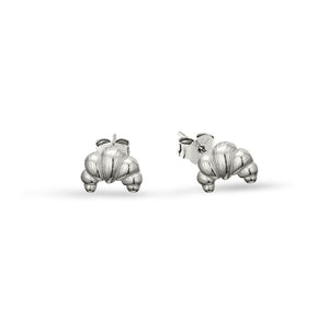 Sterling Silver Croissant Earrings