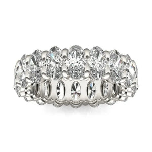 14K White Gold (G-VS) Oval Lab Grown Diamond Couture Classic Eternity Ring