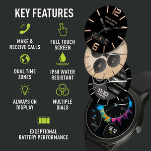 Reflex Active SERIES 31 AMOLED Smart Watch Black Strap