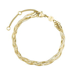 CLUSE Gracieuse Petite Dark Cherry Gold Watch & Braided Snake Bracelet Gift Set