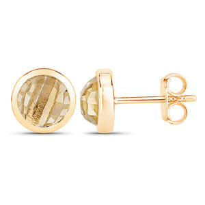 9K Gold Briolette Gem Earrings