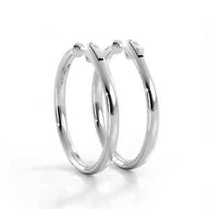 2.5 CTW Lab-Created Moissanite 14K Gold Hoop Earrings