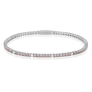 MILESTONE MORGANITE 2MM TENNIS BRACELET IN SILVER