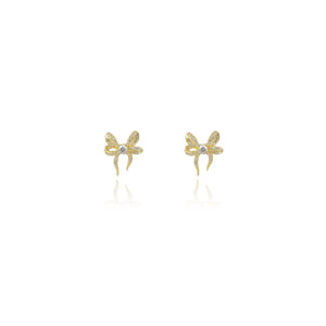 SWEETHEART BOW EARRINGS GOLD