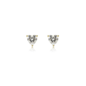 SWEETHEART HEART STUDS GOLD