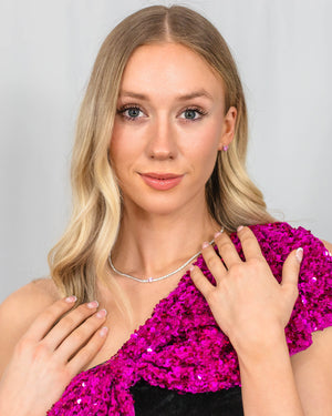 SWEETHEART HEART STUDS SILVER