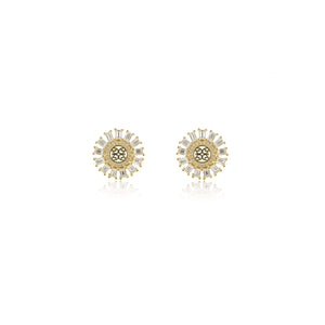 MY ONLY SUNSHINE BAGUETTE EARRINGS GOLD