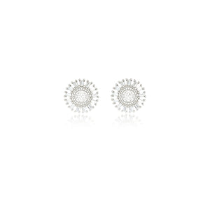 MY ONLY SUNSHINE BAGUETTE EARRINGS SILVER