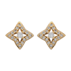 GEORGINI MIDNIGHT VELVET FAIRWATER PETITE EARRINGS GOLD