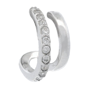 GEORGINI MIDNIGHT VELVET RATRI DOUBLE EARRING SILVER