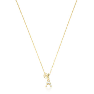 LUXURY LETTERS A INITIAL PENDANT GOLD