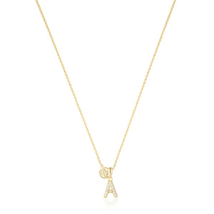 LUXURY LETTERS A INITIAL PENDANT GOLD