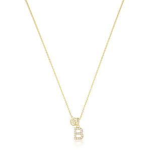 LUXURY LETTERS B INITIAL PENDANT GOLD