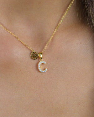 LUXURY LETTERS C INITIAL PENDANT GOLD