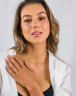 LUXURY LETTERS D INITIAL PENDANT GOLD