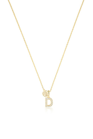 LUXURY LETTERS D INITIAL PENDANT GOLD