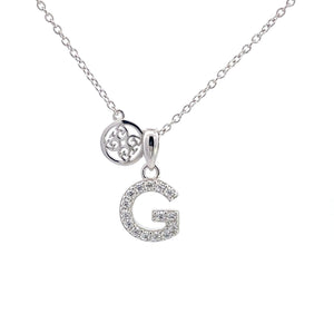 LUXURY LETTERS G INITIAL PENDANT SILVER