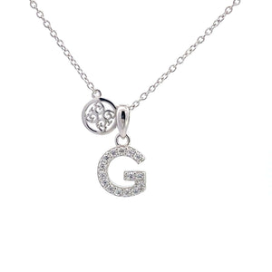LUXURY LETTERS G INITIAL PENDANT SILVER