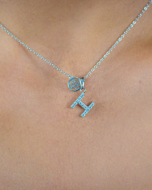 LUXURY LETTERS H INITIAL PENDANT SILVER