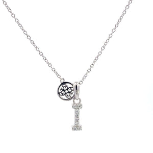 LUXURY LETTERS I INITIAL PENDANT SILVER