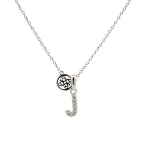 LUXURY LETTERS J INITIAL PENDANT SILVER