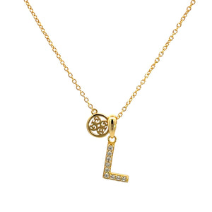 LUXURY LETTERS L INITIAL PENDANT GOLD