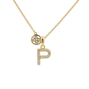 LUXURY LETTERS P INITIAL PENDANT GOLD