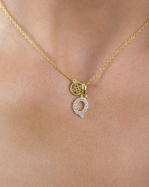 LUXURY LETTERS Q INITIAL PENDANT GOLD