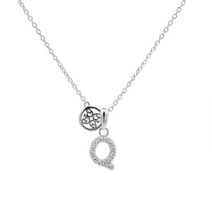 LUXURY LETTERS Q INITIAL PENDANT SILVER