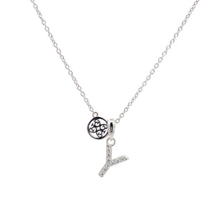 LUXURY LETTERS Y INITIAL PENDANT SILVER