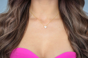 SWEETHEART SPARKLY HEART PENDANT GOLD
