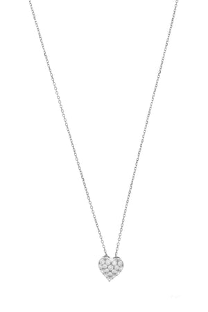SWEETHEART SPARKLY HEART PENDANT SILVER
