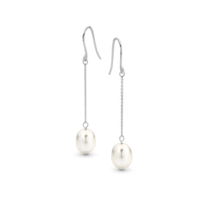 9K Freshwater Pearl Drop 7.5-8mm Ivy Earrings
