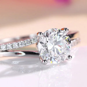 14K Gold Lab Grown Diamond Pave Shoulder Ladies Ring MLGR004