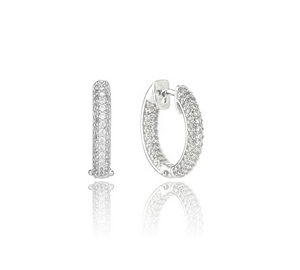 GEORGINI Goddess Pave Hoop Silver IE1129W